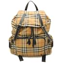 Burberry Beige Nylon and Leather Backpack