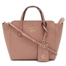 Sac à main Gucci Swing en cuir rose