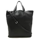 Sac fourre-tout en cuir noir Prada