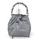 Christian Dior Gray Leather Handbag