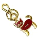 Llave de anillo charm gato para mujeres Prada