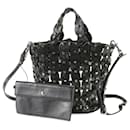 Bolso de hombro de cuero negro Jimmy Choo