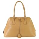 Prada Boston Handtasche aus Kamel-Leder