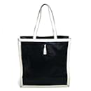 Sac fourre-tout en cuir noir Yves Saint Laurent