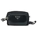 Prada 2VH172 Black Leather Shoulder Bag