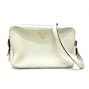 Prada White Leather Shoulder Bag