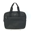 Prada Black Cloth Briefcase