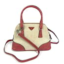 Prada BN0115 Canapa+Struzz 2-Way Shoulder Bag