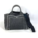 Bolsa de ombro studded 2WAY com placa de logo Prada B24390