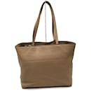 Beige Leder Tote Bag von Prada