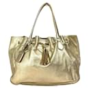 Prada Gold Leder Tote Bag