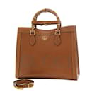 Sac Gucci Bamboo Diana 2Way en cuir moyen marron