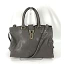 Yves Saint Laurent Gray Leather Handbag