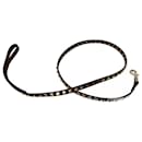 Laisse Valentino Pets en marron avec des accessoires en or