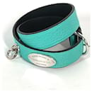 Pulseira dupla de couro azul Tiffany & Co.