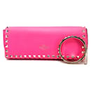 Valentino Garavani Pink Leather Clutch Bag