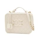 Chanel CC Filigree Matelasse Vanity Case 2Way Bag