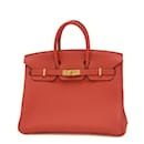 Hermes Birkin 25 Handtasche aus Togo Rouge Pivoine - Hermès