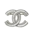 Broche en strass argenté Chanel