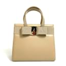 Borsa in pelle beige Salvatore Ferragamo