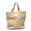 Beige Leder Tote Bag von Saint Laurent