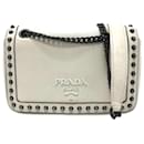 Prada 1BD147 Logo Studs Shoulder Bag