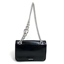 Bolsa de ombro de couro preto Miu Miu 5BD015