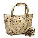 MCM Beige and Black Logogram 2WAY Handbag