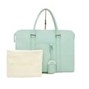 Bvlgari Light Blue Grained Leather Tote Bag - Bulgari