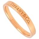 Anillo de banda plana de oro rosa de 18K Tiffany & Co.