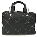 Chanel Boston Bag Travel Line in Black Nylon