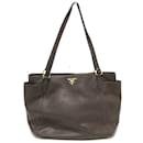 Prada Brown Leather Tote Bag