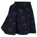 Alexander McQueen Black / Blue 2023 Iris Print Skirt - Alexander Mcqueen