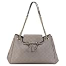 Bolso de cadena para hombro Gucci Large Guccissima Emily en gris