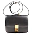 Bolso de hombro pequeño de cuero negro Classic Box de CELINE - Céline