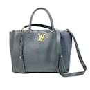 Sac fourre-tout en cuir noir Louis Vuitton