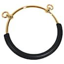 Hermes Black Leather Bangle - Hermès