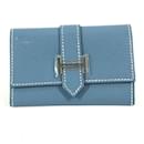 Hermes Blue Leather Card Case - Hermès