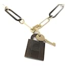 Hermes Brown Gold Plated Necklace - Hermès