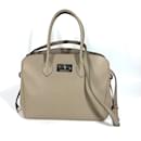 Sac fourre-tout en cuir gris Louis Vuitton