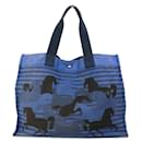 Borsa tote blu Hermes con pochette - Hermès