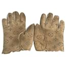 Gants en cuir marron Louis Vuitton