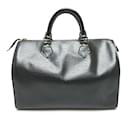 Bolsa Boston de couro preto Louis Vuitton M59022