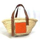 Bolso tote de tela naranja Loewe