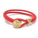 Louis Vuitton M6678E Orange Leather Bangle