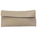 Louis Vuitton Beige Leather Pouch