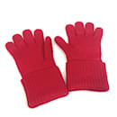 Gants en laine rouges Louis Vuitton