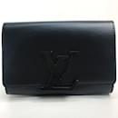 Pochette en cuir noir Louis Vuitton