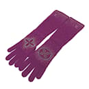 Gants longs violets Louis Vuitton