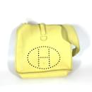 Bolso de hombro de cuero amarillo Hermes - Hermès